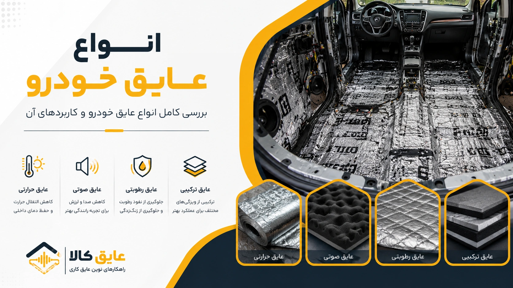 انواع عایق خودرو